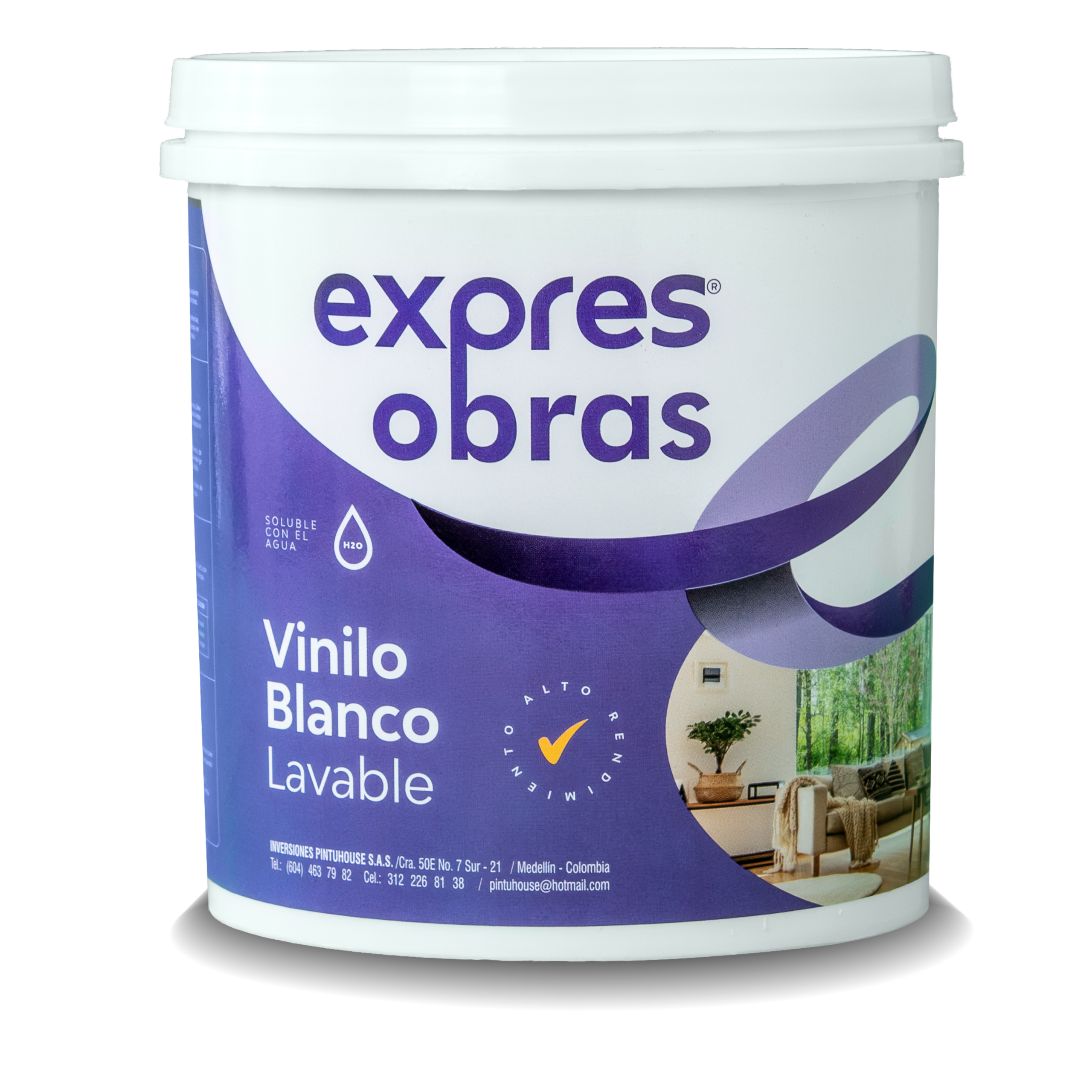 Pintura Vinilo Expres Obras Tipo 2 Limpiable Pintu House (Cuarto / Galón / Balde / Cuñete)